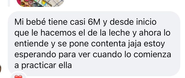 Mensaje: mi bebé tiene casi 6 meses, desde el inicio le hacemos el signo de leche y ahora lo entiende y se pone contenta
